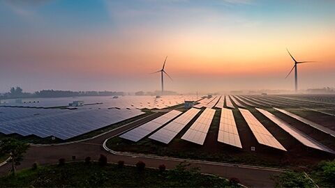 Solar and wind farm